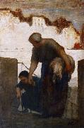 Honore  Daumier The Washerwoman oil on canvas
